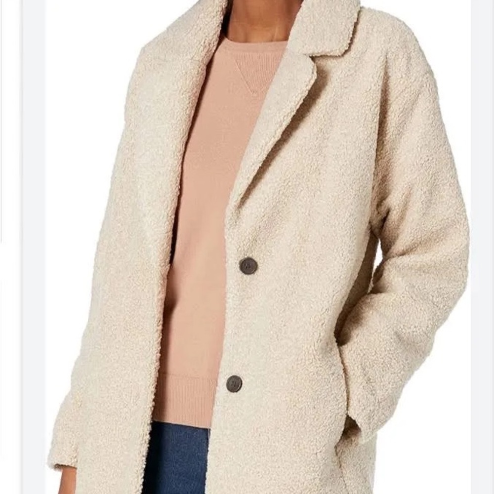 Daily Ritual Beige Teddy Jacket - Picture 4 of 4